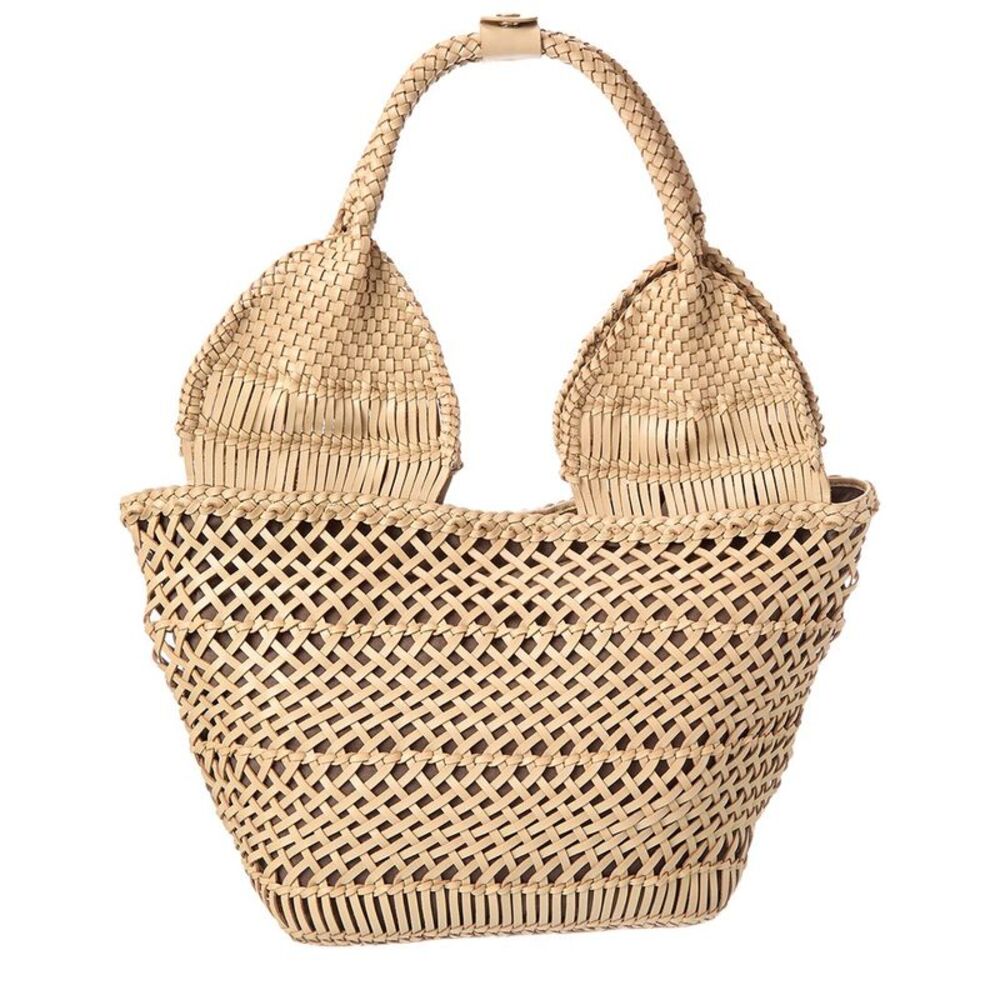 Rafé Margarita Leather Tote, Beige